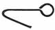 Sear spring, left, die formed steel, tempered, use 8-32 screw
